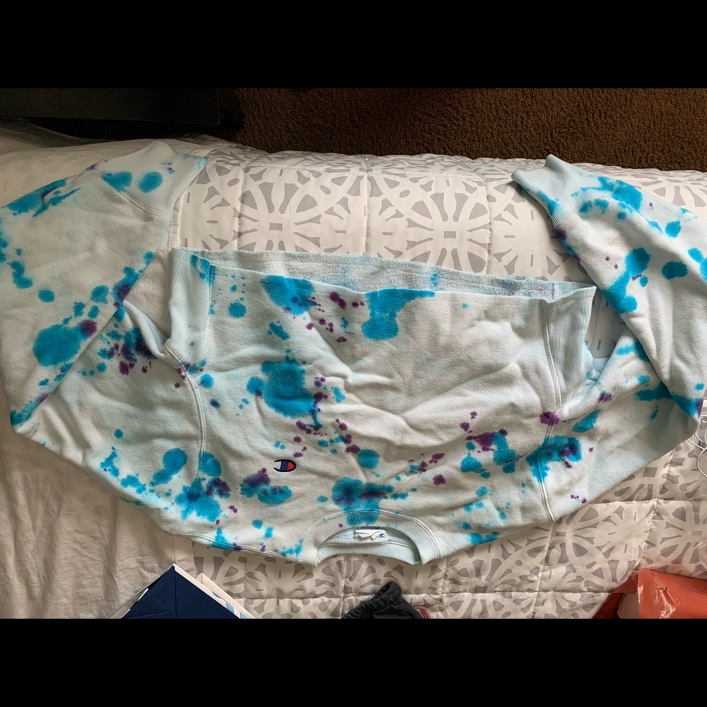 Cropped champion sweatshirt - tie dye